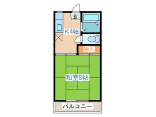 ハピネス古城Ⅱの物件間取画像